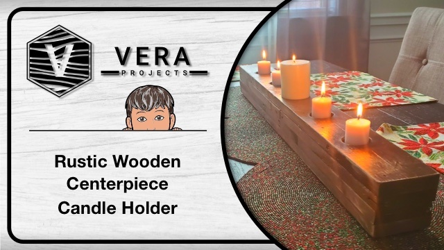 DIY Farm House Rustic Wooden Centerpiece Candle Holder – How to