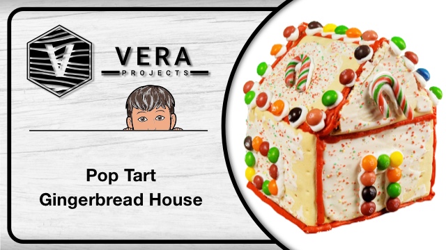 DIY – Pop Tart Gingerbread House with Skittles Decoration – Christmas