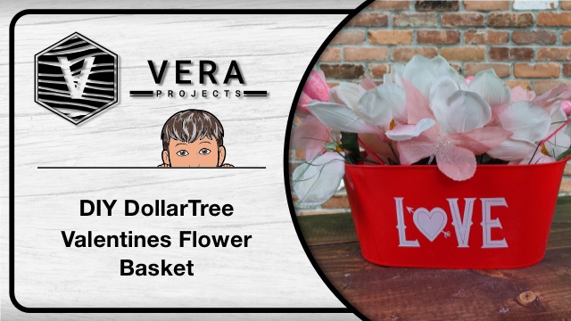 DIY – Dollar Tree shop with me Valentine Flower Basket