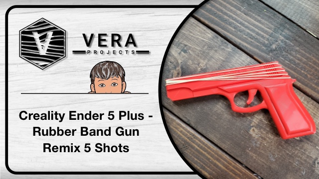 Creality Ender 5 Plus – Rubber Band Gun Remix 5 Shots