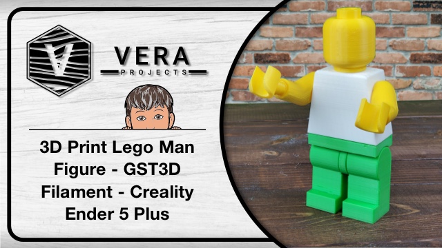 3D Print Lego Man Figure – GST3D Filament – Creality Ender 5 Plus