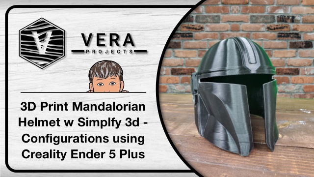 3D Print Mandalorian Helmet w Simplify 3d – Configurations using Creality Ender 5 Plus
