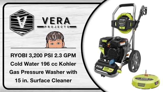 Ryobi 3200 PSI 2.3 GPM Cold Water 196cc Kohler Gas Pressure Washer and 15 in. Surface Cleaner
