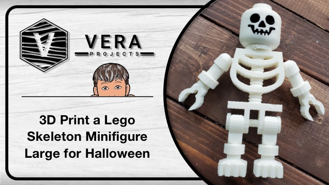 3D Print a Lego Skeleton Minifigure Large for Halloween