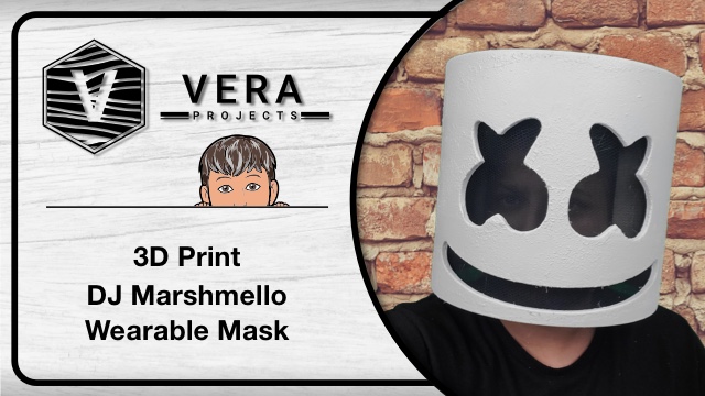 3D Print DJ Marshmello Wearable Mask