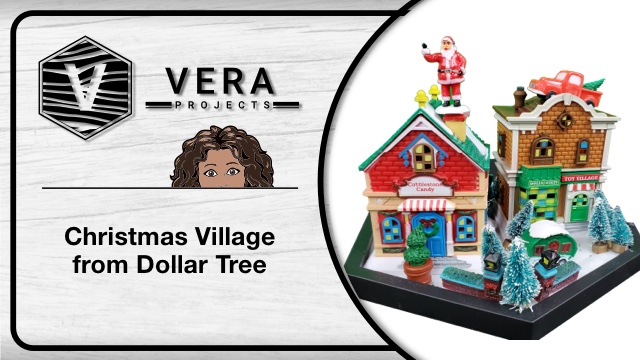 How to make Christmas Village DIY from Dollar Tree