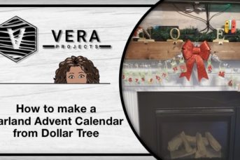 How to make a Christmas Garland Advent Calendar DIY from Dollar Store