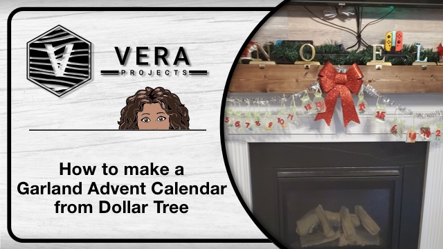 How to make a Christmas Garland Advent Calendar DIY from Dollar Store