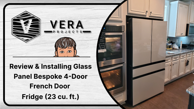 Review & Installing Glass Panel Samsung Bespoke 4-Door French Door Fridge (23 cu. ft.)