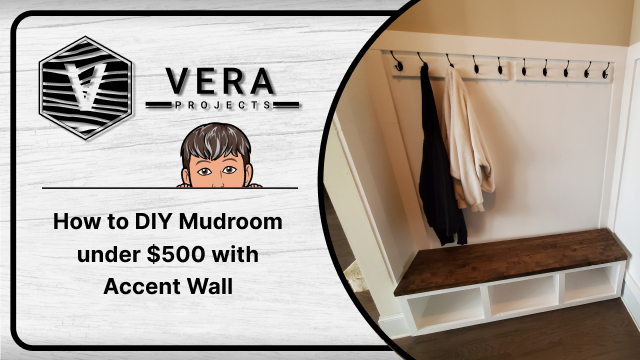 How to DIY Mudroom under $500 with Accent Wall