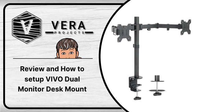 Review and How to setup VIVO Dual Monitor Desk Mount