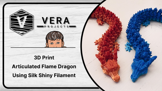 Watch this 3D Print of an Articulated Flame Dragon Time-lapse Using Silk Shiny Filament!