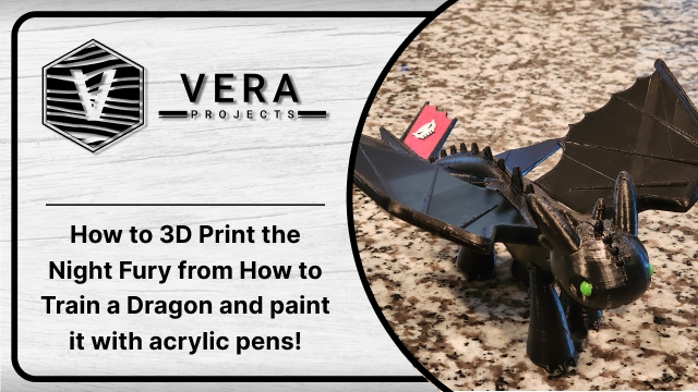 How to 3D Print the Night Fury from How to Train a Dragon and paint it with acrylic pens!