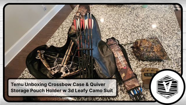 Temu Unboxing Crossbow Case & Quiver Storage Pouch Holder w 3d Leafy Camo Suit